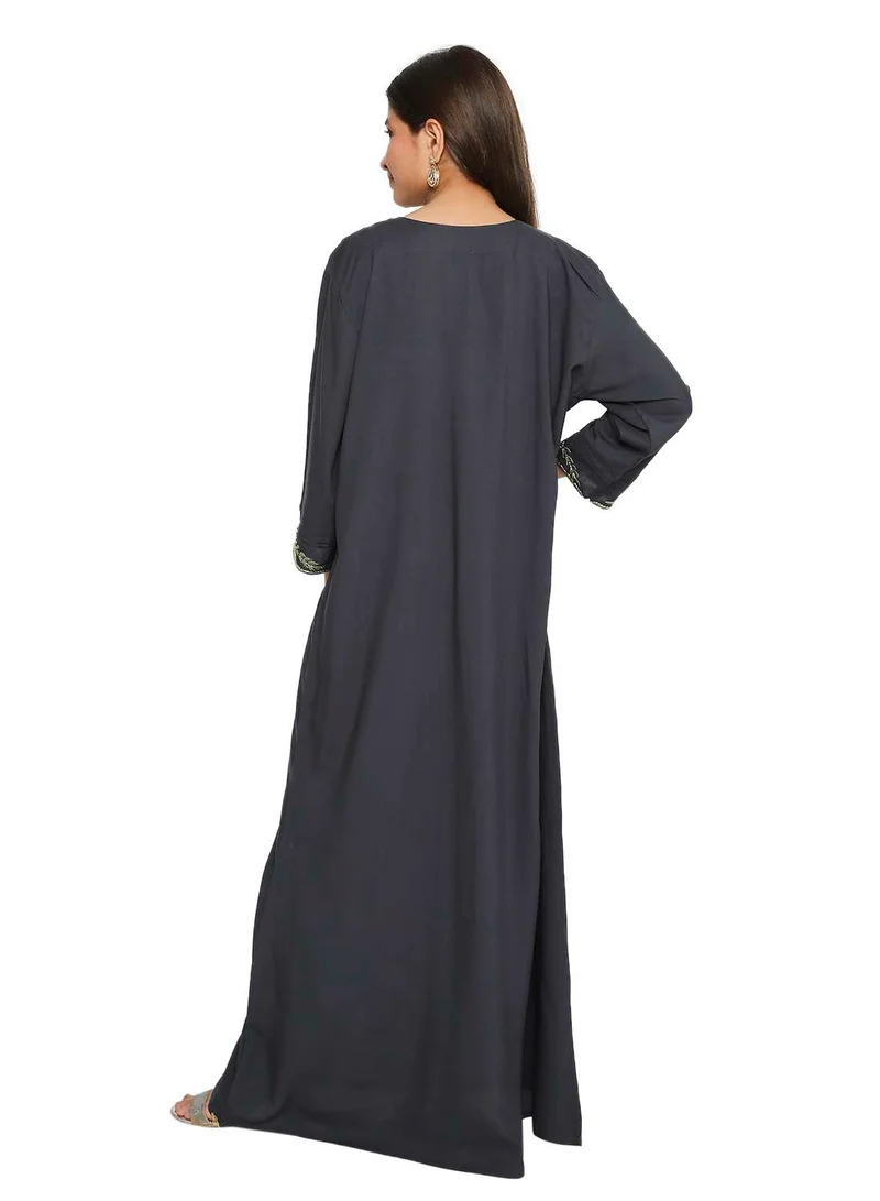 HANA & SARA GIRLS FARASHA WITH A UNIQUE COLOURFUL THREAD EMBROIDERY