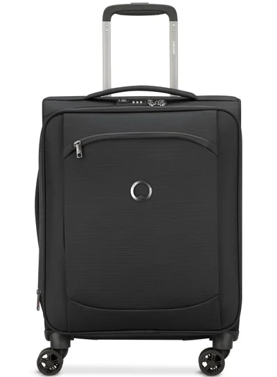 DELSEY Paris Montmartre Air 2.0 - 55 Cm Softcase 4 Double Wheel Expandable Cabin Luggage Trolley - Black