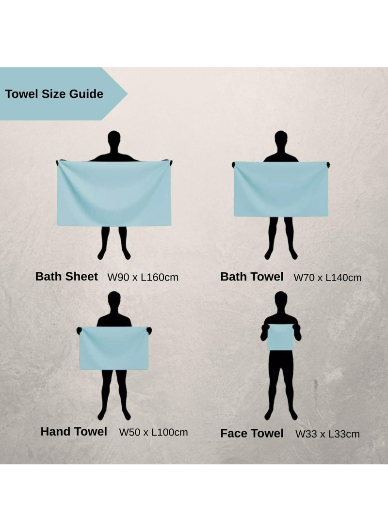Jacquar Dina 100% Egyptian Cotton Bath Towel, Super Soft and Highly Absorbent Basic Solid Premium Bath Towel for Bathroom Size 140cm x 70cm  - Image 5
