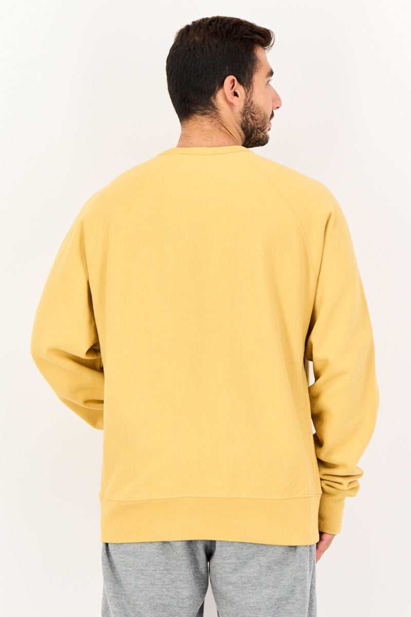 Champion Men Sportswear Fit Long Sleeves Outdoors Sweatshirts, Dark Yellow - Image 2