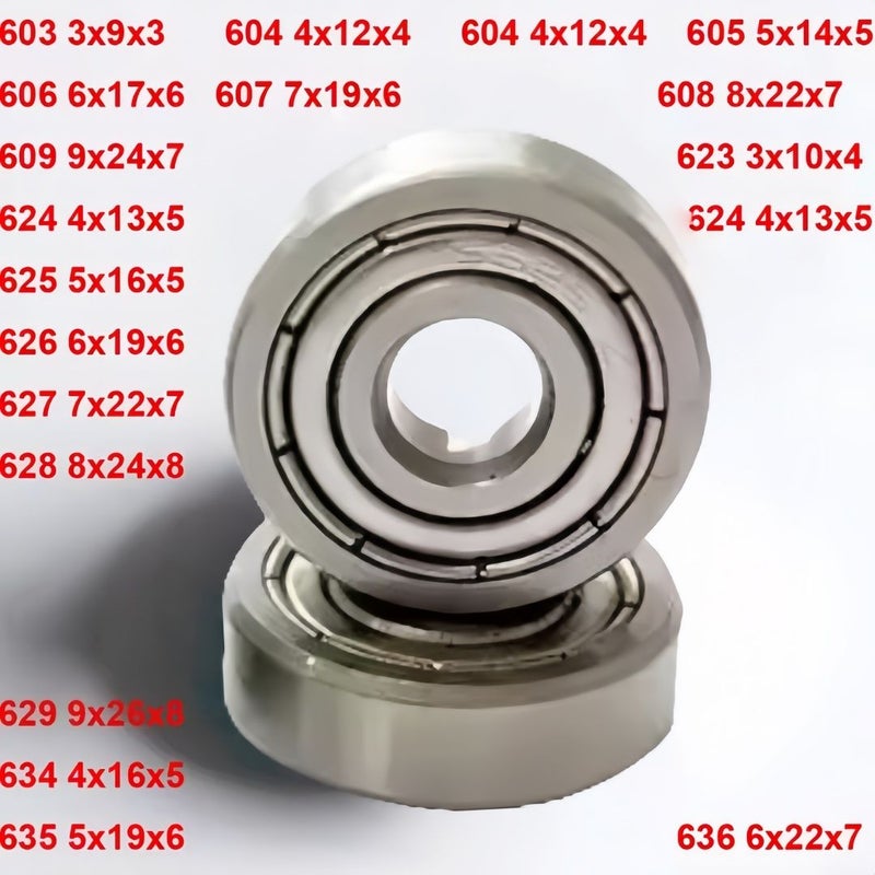 Set Of 10 Miniature 625 Deep Groove Ball Bearings For High Speed Precision - Image 1