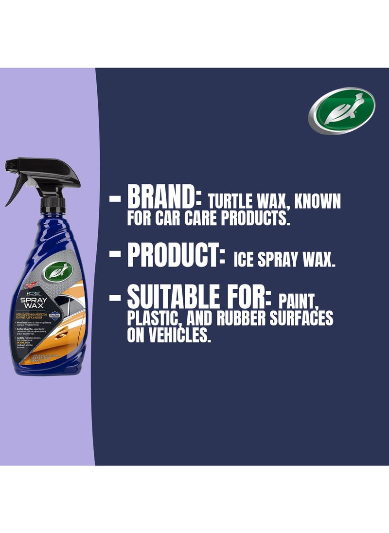 TurtleWax Turtle Wax Hybrid Solutions Pro Spray Wax Residue Free Ice Spray Wax Shine And Protection 591ml Top Coat Protection  - Image 3