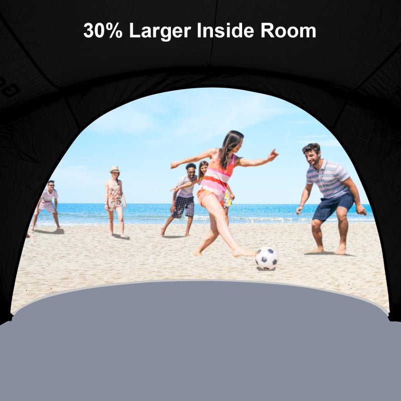 Gorich Beach Tent Sun Shelter with UPF50+ UV Protection for 3/4-5/6-7 Person, Lightweight & Portable Shade Canopy with 2 Zippered Doors, Easy Setup Family Beach Umbrella - Image 2
