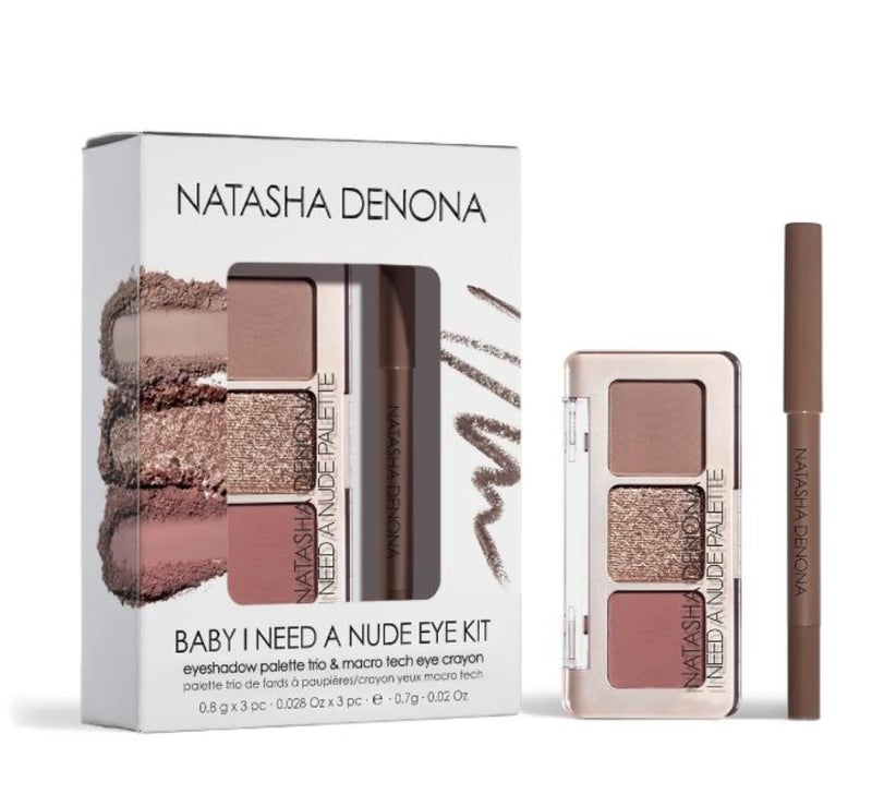 Natasha Denona Natasha Denona Special Edition Baby I Need A Nude Kit - Eyshadow Palette Trio & Mini Macro Tech Eye Crayon 