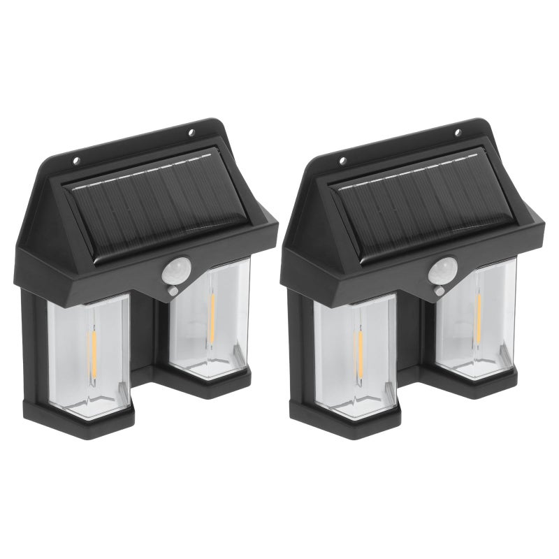 Solar Powered Waterproof Outdoor Wall Lights 2 Pack Garden Patio Driveway Security Lighting - Image 2