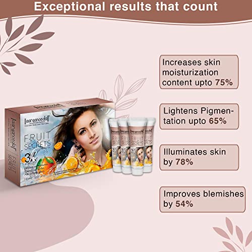 Aryanveda Fruit Facial Kit for Glowing & Radiant Skin | Reduces Fine Lines & Dark Spots | For All Skin Types | 80g - Image 4