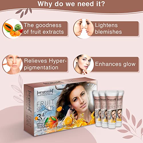 Aryanveda Fruit Facial Kit for Glowing & Radiant Skin | Reduces Fine Lines & Dark Spots | For All Skin Types | 80g - Image 2