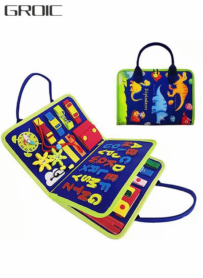 GROIC Toddler Busy Board Montessori Toys Autism Sensory Toys Preschool Education Learning Toys Basic Dressing Learning Board  - Image 1