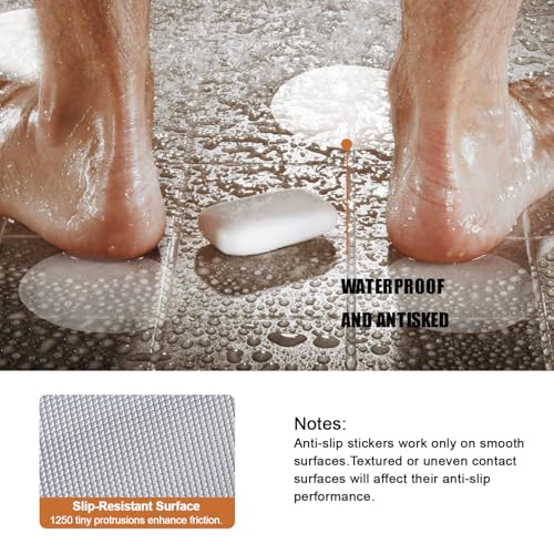 Secopad Original Non-Slip Bathtub Stickers, Safety Bathroom Tubs Showers Treads Adhesive Decals with Premium Scraper - Image 5