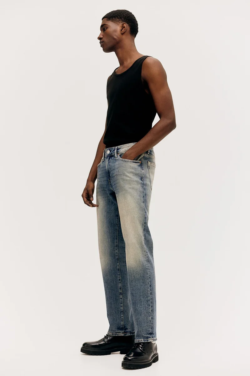 اتش اند ام جينز بخصر عادي