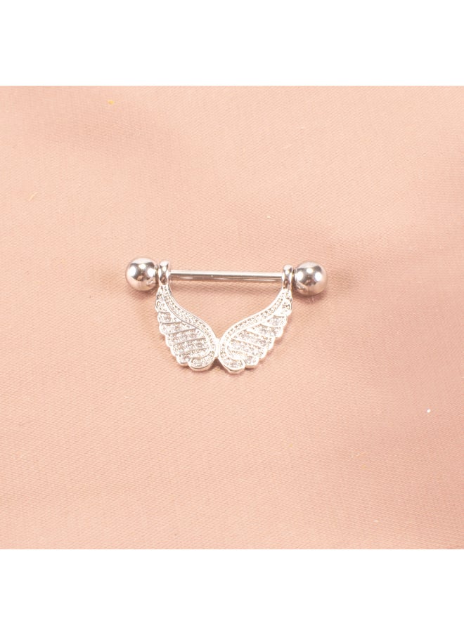 Generic Silver Stainless Steel Nipple Piercing  - Image 1