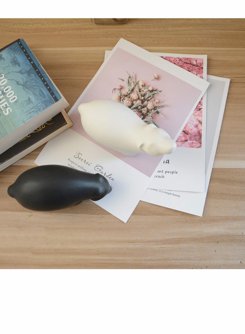 Zikra Ceramic Polar Bear Figurines Home Decor Set, Animal Sculpture and Statue Ornament for Office Table TV Cabinet,  Craft Gifts (2 Pcs) - Image 3