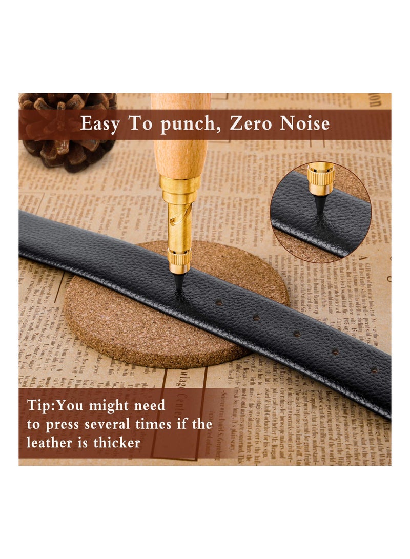 Screw Hole Puncher, Japanese Screw Hole Punch Wood Handle Hole Punch 6 Tips Sizes Hole Punch 1.5mm Hole Punch 2mm Hole Punch 2.5mm Hole Punch 3mm Hole Punch 3.5mm Hole Punch 4mm Hole Punch - Image 5