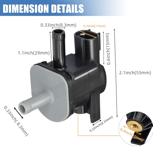 Sorello Vapor Canister Purge Valve Solenoid Compatible with Lexus ES350 GS350 for Pontiac for Scion for Toyota for L4 V6 V8 Engine - Replace 136200-7010 90910-12276 90910-TC001 - Image 4