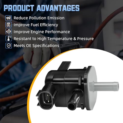 Sorello Vapor Canister Purge Valve Solenoid Compatible with Lexus ES350 GS350 for Pontiac for Scion for Toyota for L4 V6 V8 Engine - Replace 136200-7010 90910-12276 90910-TC001 - Image 5