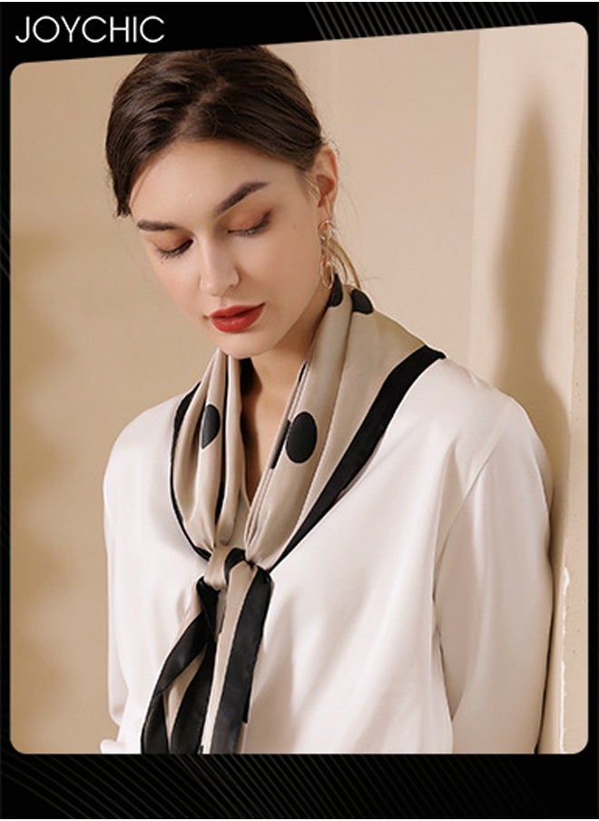 Joychic - Korean Style Sweet Women Square Scarf Skin-friendly Soft and Smooth Simulated Silk Scarf Summer Sun Protection and Daily Decoration - Image 1