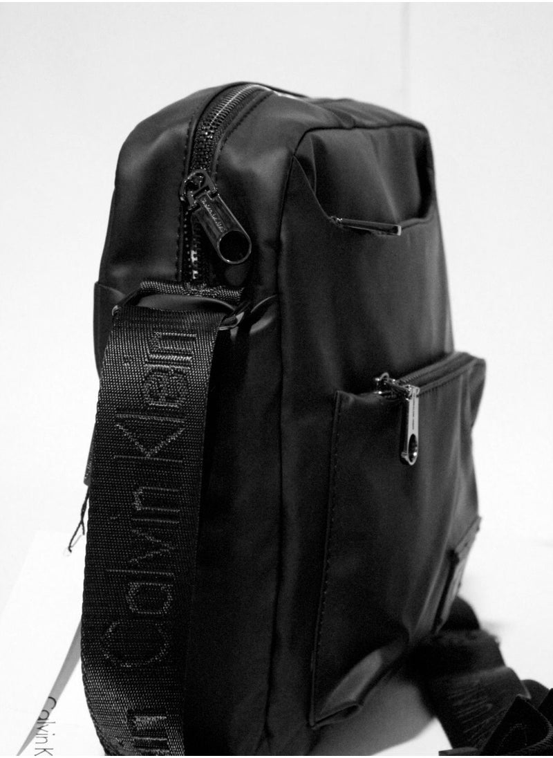Calvin Klein Men's Black Nylon Bag with Adjustable Strap