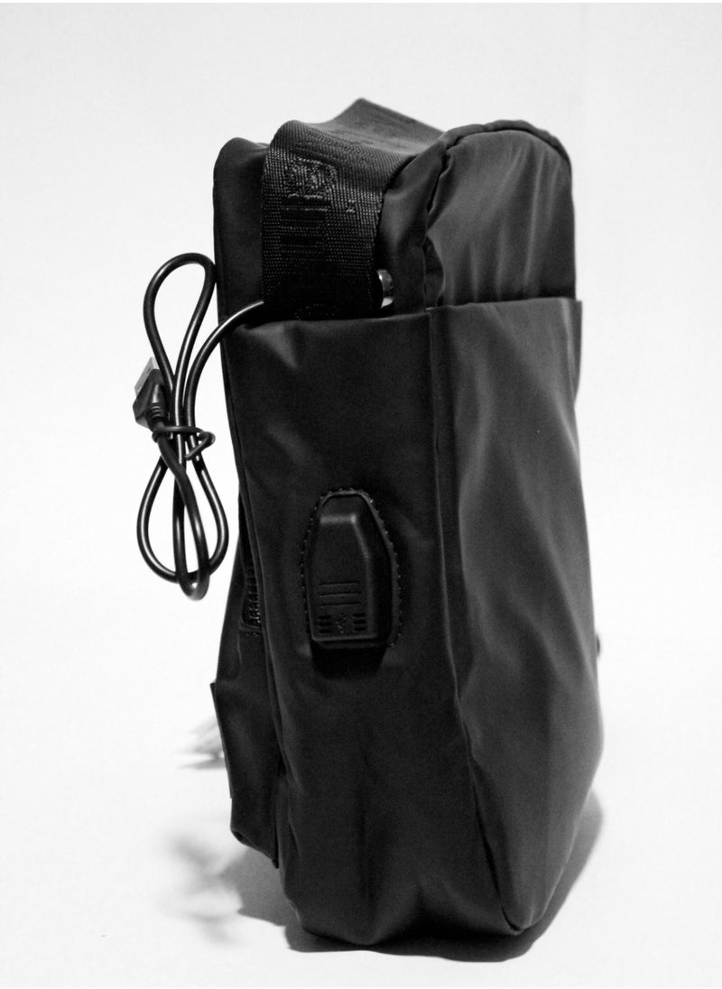 Calvin Klein Men's Black Nylon Bag with Adjustable Strap
