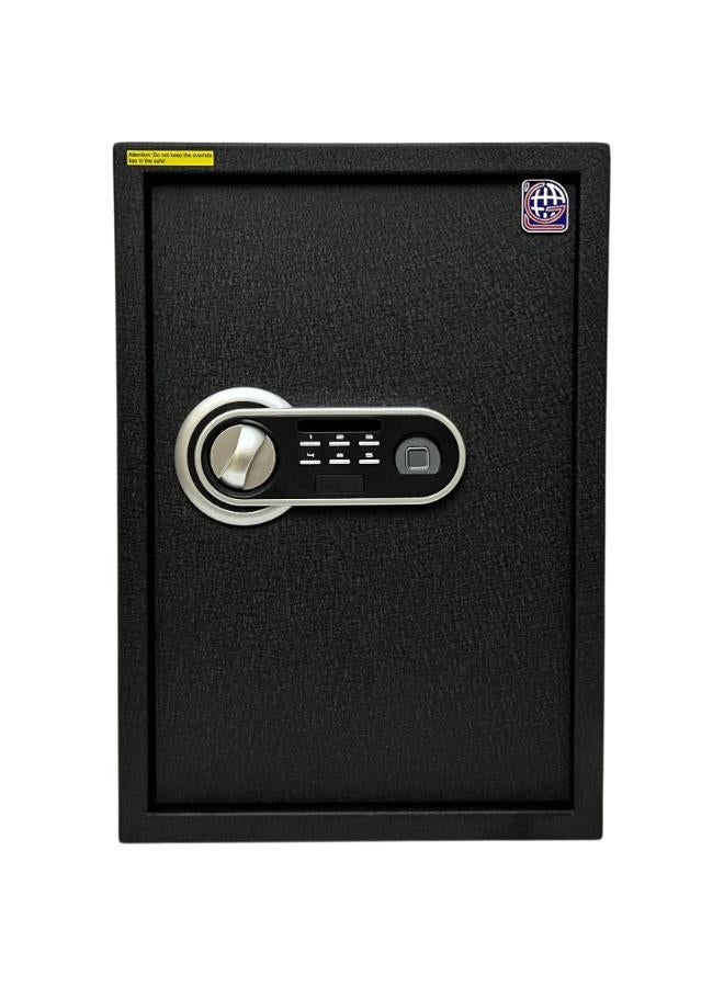 LOTFY GROUP 50FPC Lotfy GroupWell Designed textured-Black Fingerprint Safe Box, Kalon and Password - With removable Shelf - Secure Storage with Biometric Access H50*W35*D31 CM - Image 1