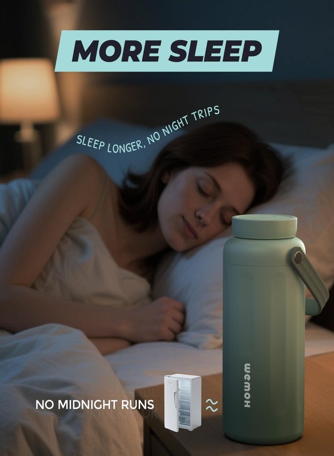 WEMOH Breast Milk Cooler Bottle - 12H+ Ice-Cold/24H Safe Storage, Compatible with Spectra Pumps, TSA Approved Travel Chiller, 18oz (2x9oz) Lightweight Leakproof Container for Work, Green - Image 3