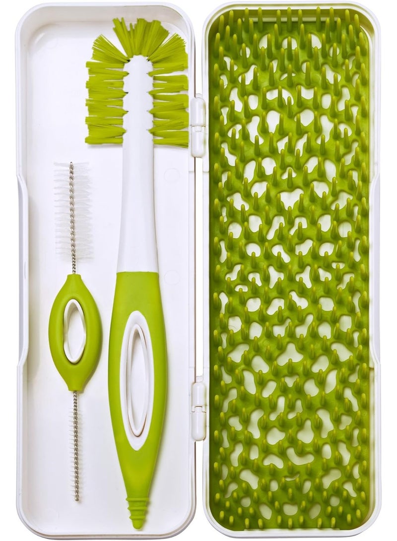 Boon Travel Silicone Drying Rack, Green & White, Multi, B11015A - Image 3