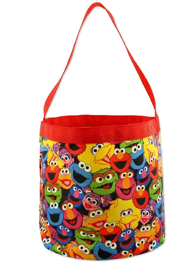 Sesame Street Sesame Street Elmo Boys Girls Collapsible Nylon Gift Basket Bucket Tote Bag (One Size, Red/Multi) - Image 3