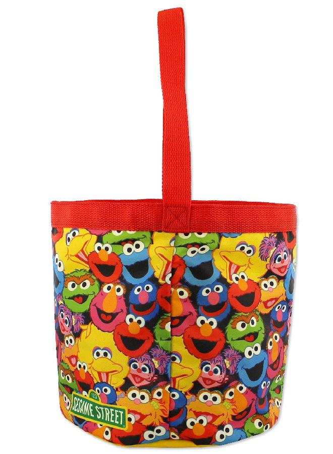 Sesame Street Sesame Street Elmo Boys Girls Collapsible Nylon Gift Basket Bucket Tote Bag (One Size, Red/Multi) - Image 5