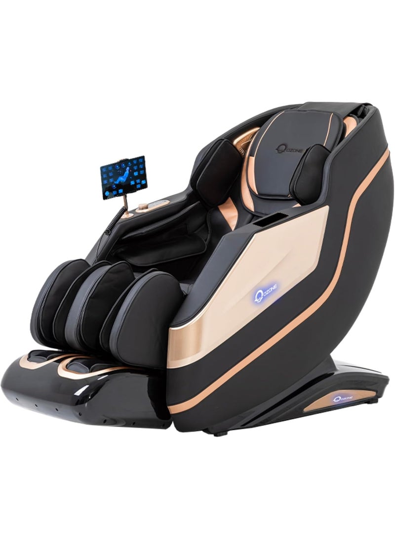أوزون كرسي تدليك الجسم الكامل OZONE 4D Royal Vintage OZ-7 | وضعية انعدام الجاذبية | مسار SL | تدليك شياتسو + وضعية استرخاء | تدفئة مركزية | تمارين يوغا عميقة | بكرات تدليك القدمين | تحكم صوتي بالذكاء الاصطناعي | شاشة لمس - Image 1