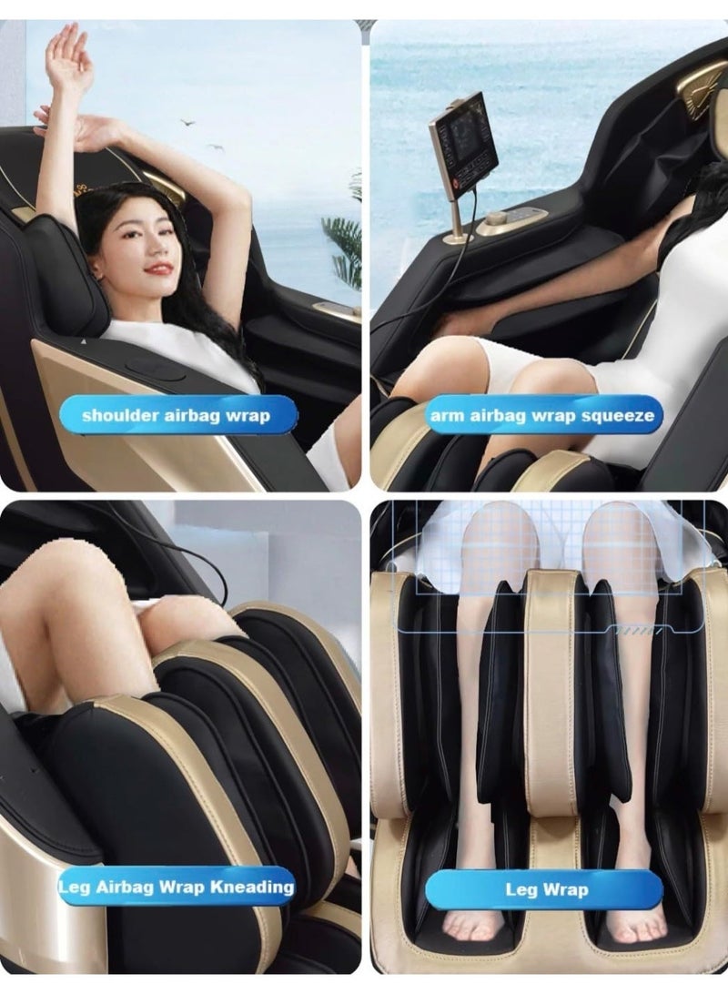 أوزون كرسي تدليك الجسم الكامل OZONE 4D Royal Vintage OZ-7 | وضعية انعدام الجاذبية | مسار SL | تدليك شياتسو + وضعية استرخاء | تدفئة مركزية | تمارين يوغا عميقة | بكرات تدليك القدمين | تحكم صوتي بالذكاء الاصطناعي | شاشة لمس - Image 3