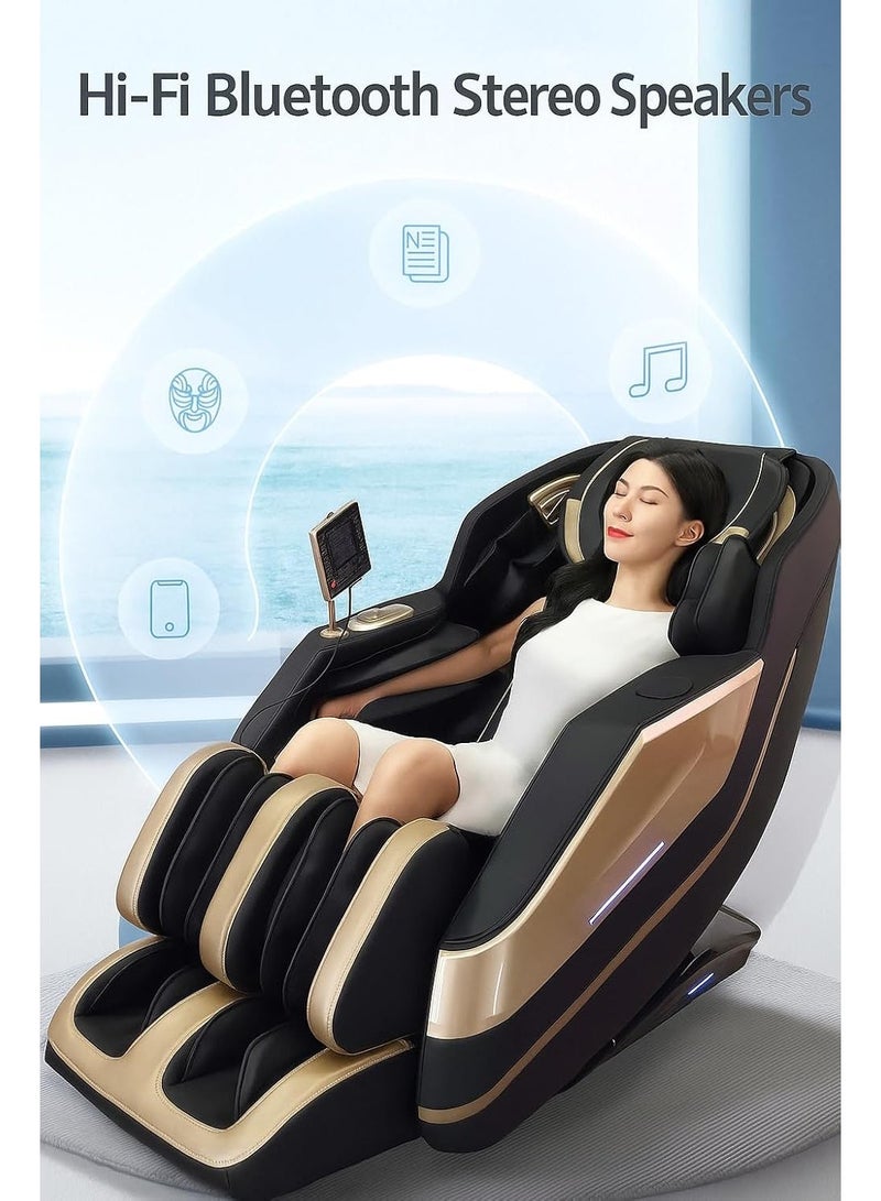 أوزون كرسي تدليك الجسم الكامل OZONE 4D Royal Vintage OZ-7 | وضعية انعدام الجاذبية | مسار SL | تدليك شياتسو + وضعية استرخاء | تدفئة مركزية | تمارين يوغا عميقة | بكرات تدليك القدمين | تحكم صوتي بالذكاء الاصطناعي | شاشة لمس - Image 5