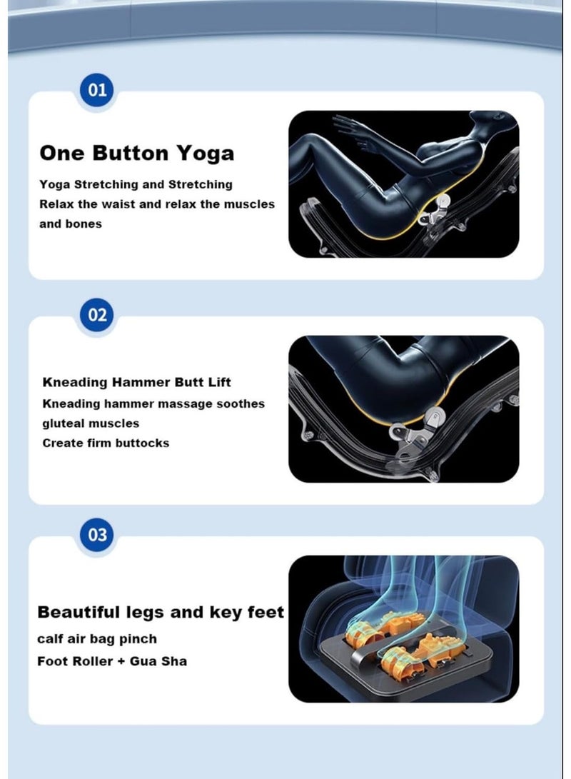 أوزون كرسي تدليك الجسم الكامل OZONE 4D Royal Vintage OZ-7 | وضعية انعدام الجاذبية | مسار SL | تدليك شياتسو + وضعية استرخاء | تدفئة مركزية | تمارين يوغا عميقة | بكرات تدليك القدمين | تحكم صوتي بالذكاء الاصطناعي | شاشة لمس - Image 4