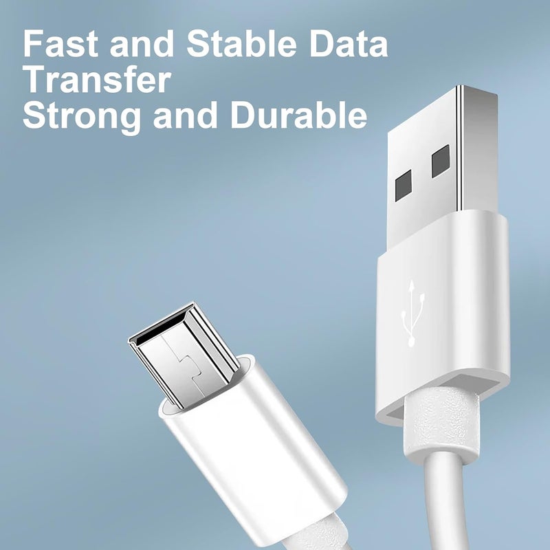 (2 Pack) USB Charger and Data Cable for Texas Instruments Calculators TI-84 Plus CE Graphing Calculator, TI-Nspire CX/CX CAS, TI-84 Plus CE Color/C Silver (White) - Image 3