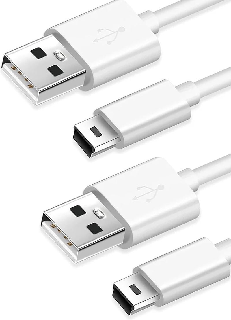 (2 Pack) USB Charger and Data Cable for Texas Instruments Calculators TI-84 Plus CE Graphing Calculator, TI-Nspire CX/CX CAS, TI-84 Plus CE Color/C Silver (White) - Image 1