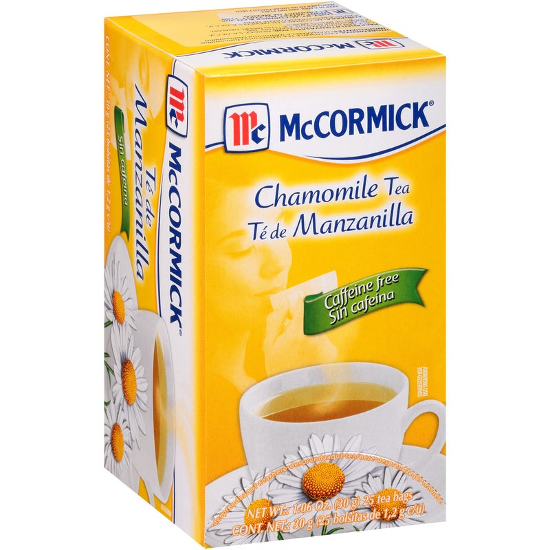 McCormick 25 Count Caffeine Free Chamomile Tea Bags, 1.06 oz - Image 1
