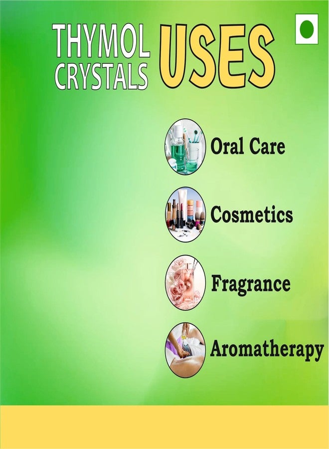 Healthgenix Pure Thymol Crystals - 100 Grams | Free Rose Water 60ml | Cooling & Refreshing | Cough, Inhalation, Diffuser & Headache | - Image 3