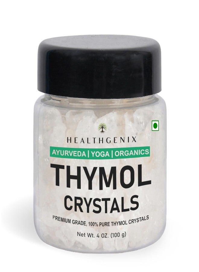 Healthgenix Pure Thymol Crystals - 100 Grams | Free Rose Water 60ml | Cooling & Refreshing | Cough, Inhalation, Diffuser & Headache | - Image 1