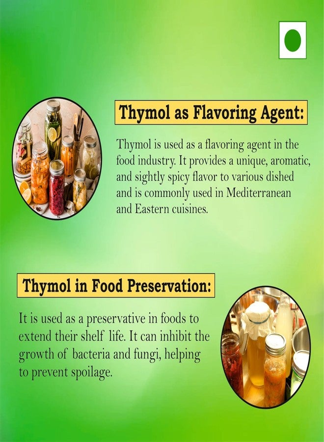 Healthgenix Pure Thymol Crystals - 100 Grams | Free Rose Water 60ml | Cooling & Refreshing | Cough, Inhalation, Diffuser & Headache | - Image 2