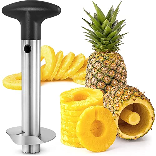 HELIMIX Stainless Steel Pineapple Slicer Cutter, Pineapple Seed Clip Eye Remover, Deseeding Gadget Corer and Slicer Tool Combo. - Image 4