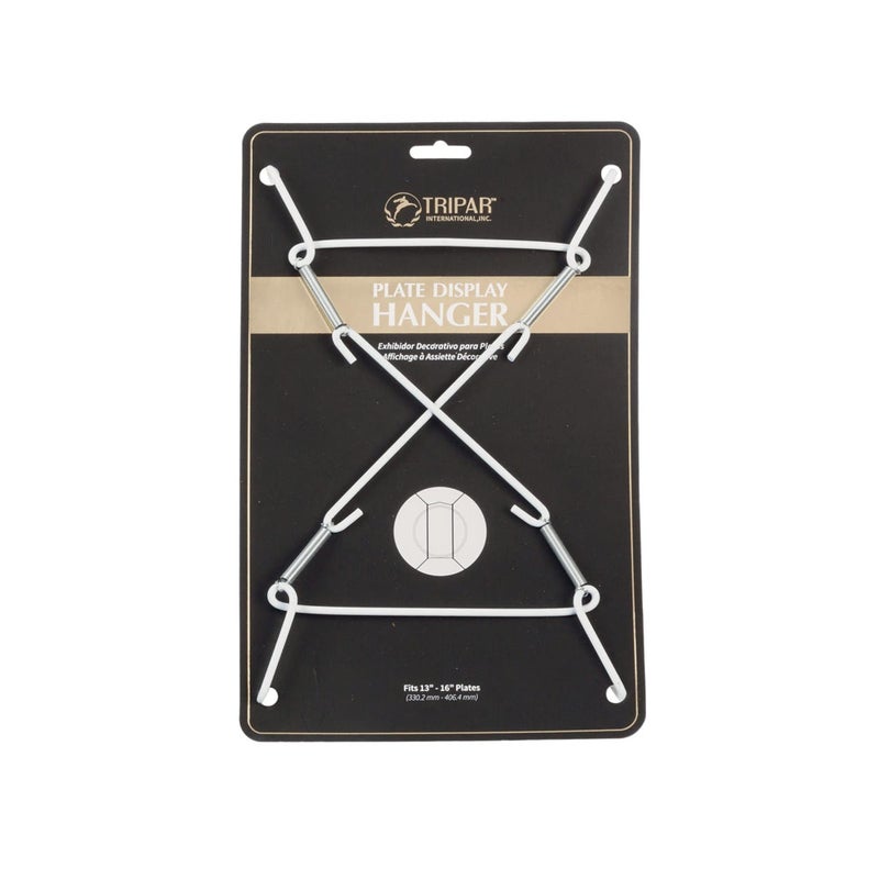 TRIPAR 1316Inch White Plate Wire Wall Super Plate Hanger