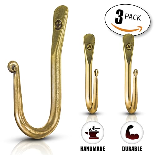 Stur-De SturDe Wall Mounted Hook Wrought Iron Decorative Blacksmith Handmade Simple Iron Hook for Bathroom and Kitchen Hooks for Hanging Robes Towels Coats Cloths Bags Keys and Jewelries - Image 3