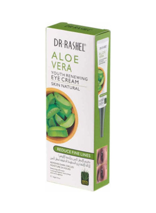 DR. RASHEL Aloe Vera Eye Cream Remove Dark Circles Puffiness Refreshing Care Serum White 40grams - Image 1