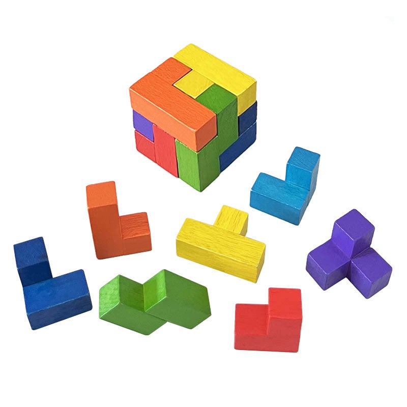 Luban Lock Kongming Lock Full Set Of Children'S Educational Toys For Primary School Students Small Mini Beech Kongming Lock Manufacturers Set - Image 3