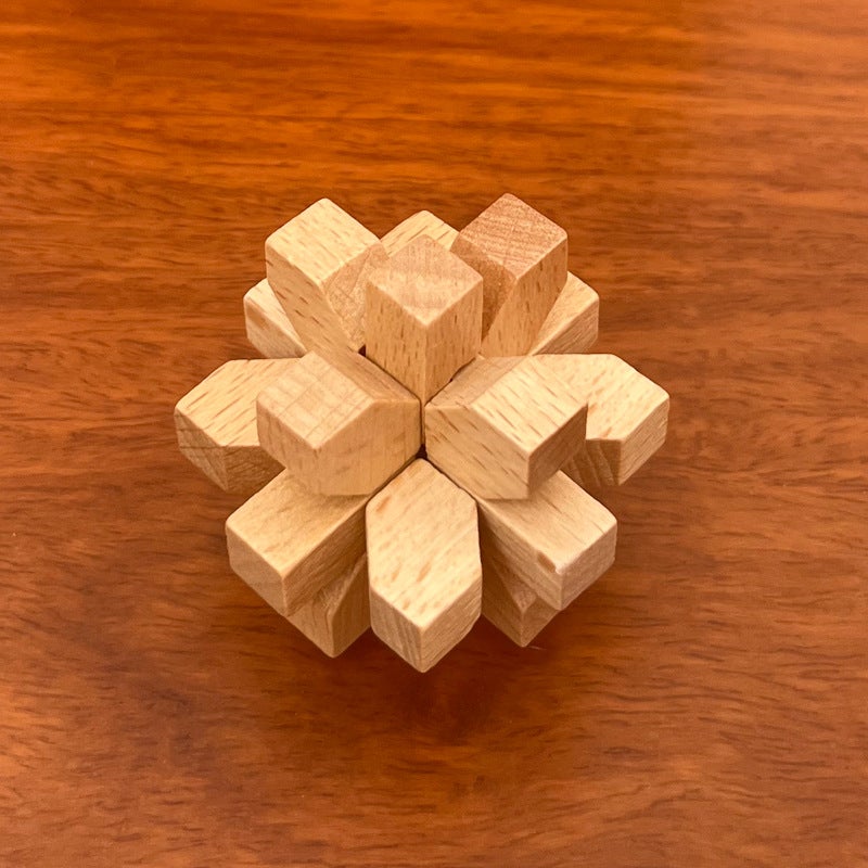 Luban Lock Kongming Lock Full Set Of Children'S Educational Toys For Primary School Students Small Mini Beech Kongming Lock Manufacturers Set - Image 1