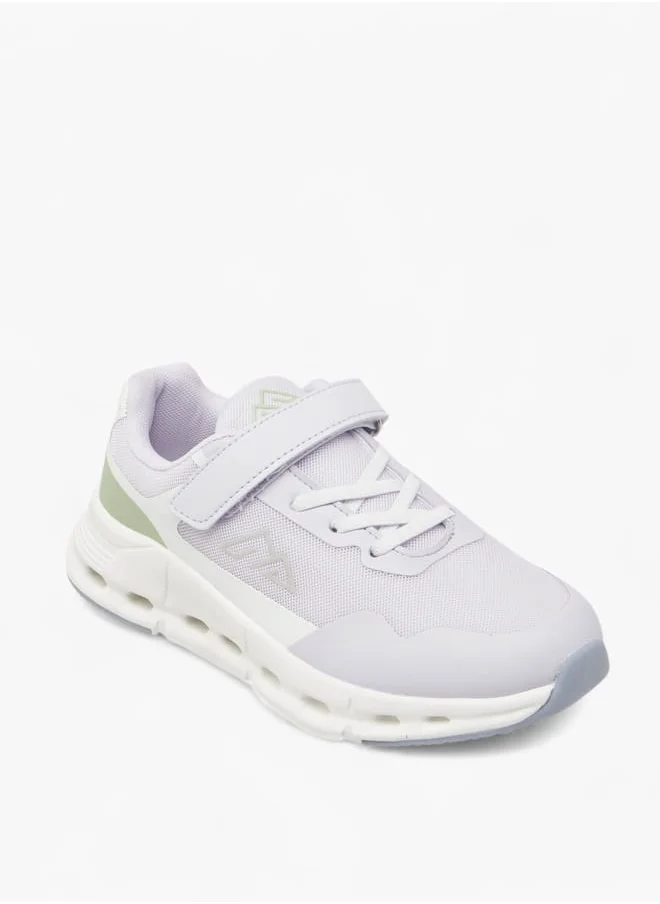 Oaklan by Shoexpress Girls Textured Sneakers with Hook and Loop Closure