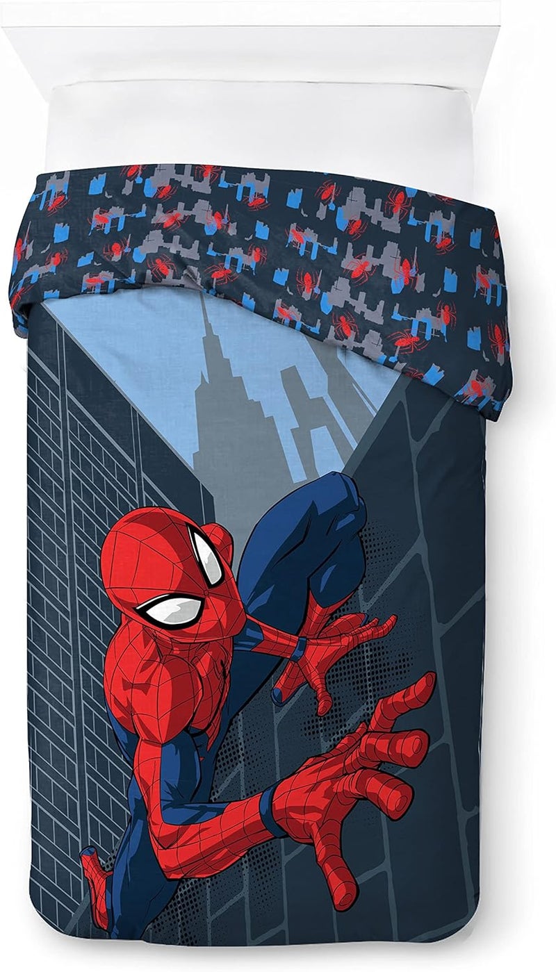 Jay Franco Marvel Spiderman City Streets 100% Cotton Children's Bed Linen Set 135 x 200 cm Single Duvet Cover + Pillowcase 80 x 80 cm - Image 2