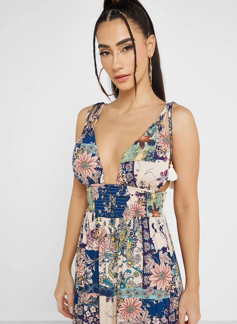Ginger Urban Minx Strappy Printed Dress