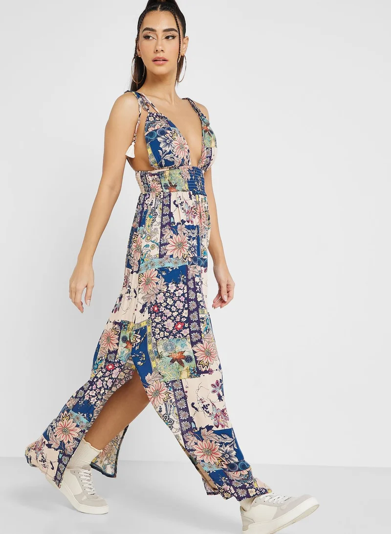 Ginger Urban Minx Strappy Printed Dress