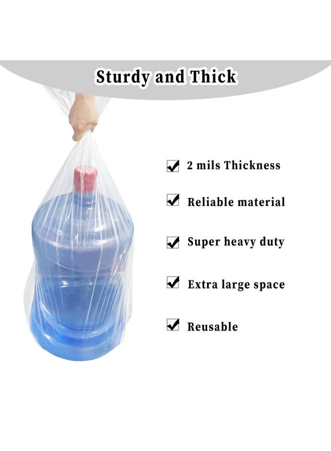 أكياس تخزين بلاستيكية كبيرة جدا واضحة ، 5Pieces 40x60 بوصة كبيرة عملاقة جمبو أكياس تخزين بلاستيكية ضخمة للأمتعة ، الحقيبة ، الأثاث ، 5 شرائط متضمنة - Image 4