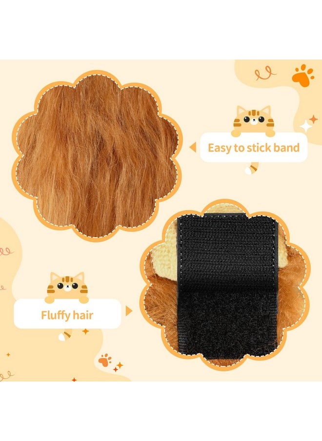 YASUOA - Cat Costumes, Lion Mane Wig Funny Outfits for Cats Kitten Puppies, Adjustable Pet Birthday Party Cosplay Apparel Outfits for Halloween Christmas Cat (Brown) - Image 1