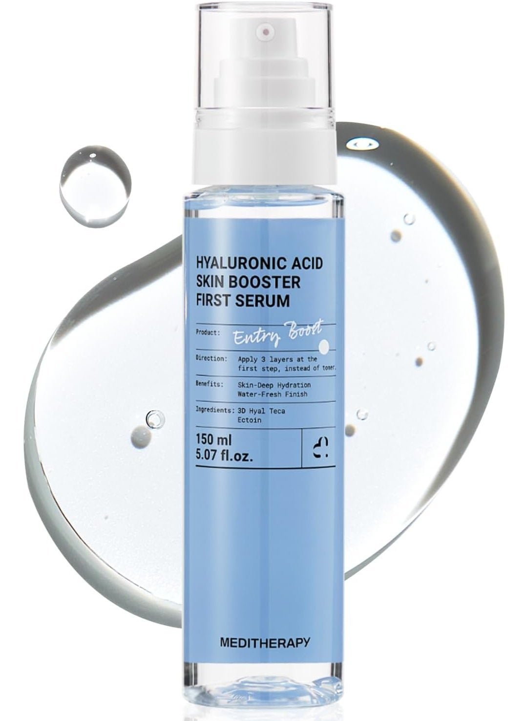 Hyaluronic Acid Serum XXL 150ml (5.07 fl.oz.) – Ultra Hydrating 333Serum for Glowing Skin, Face Moisturizer, Non-Sticky, Anti-Aging & Wrinkle Care, Korean Skin Care